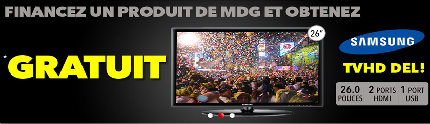 Promotion téléviseur MDG